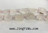 CNG3559 15.5 inches 18*20mm - 25*30mm nuggets rough rose quartz beads