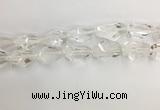CNG3593 15*25mm - 20*35mm faceted nuggets white crystal beads