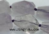 CNG380 15.5 inches 22*30mm faceted nuggets amethyst beads