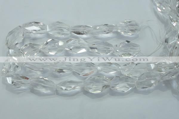 CNG403 15.5 inches 18*30mm faceted nuggets white crystal beads