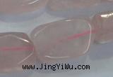 CNG450 15.5 inches 15*22mm faceted nuggets rose quartz beads