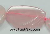 CNG460 15.5 inches 20*30mm - 45*55mm nuggets rose quartz beads