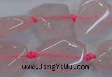CNG465 15.5 inches 13*18mm - 20*30mm nuggets rose quartz beads
