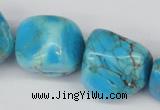 CNG48 15.5 inches 20*25mm nuggets dyed turquoise gemstone beads