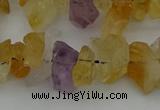 CNG5014 15.5 inches 6*10mm - 13*18mm nuggets amethyst & citrine beads