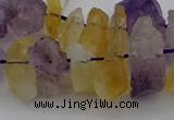 CNG5015 15.5 inches 12*18mm - 15*25mm nuggets amethyst & citrine beads