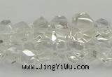 CNG5022 15.5 inches 6*8mm - 10*14mm faceted nuggets white crystal beads