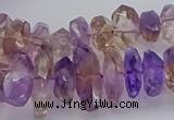 CNG5026 15.5 inches 7*12mm - 10*18mm faceted nuggets ametrine beads