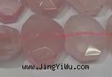 CNG5127 15.5 inches 15*18mm - 15*20mm faceted freeform rose quartz beads
