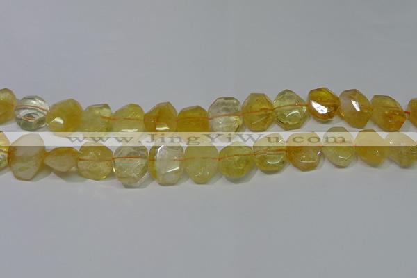 CNG5129 15.5 inches 15*18mm - 15*20mm faceted freeform citrine beads