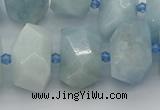 CNG5218 15.5 inches 12*16mm - 15*20mm faceted nuggets aquamarine beads