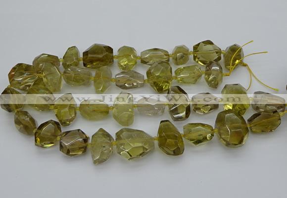 CNG5236 15.5 inches 13*18mm - 18*25mm faceted nuggets lemon quartz beads