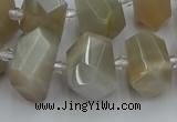 CNG5300 15.5 inches 12*16mm - 15*20mm faceted nuggets moonstone beads