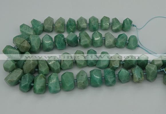 CNG5338 15.5 inches 12*16mm - 15*20mm faceted nuggets amazonite beads