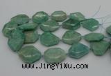 CNG5353 15.5 inches 20*30mm - 35*45mm faceted freeform amazonite beads