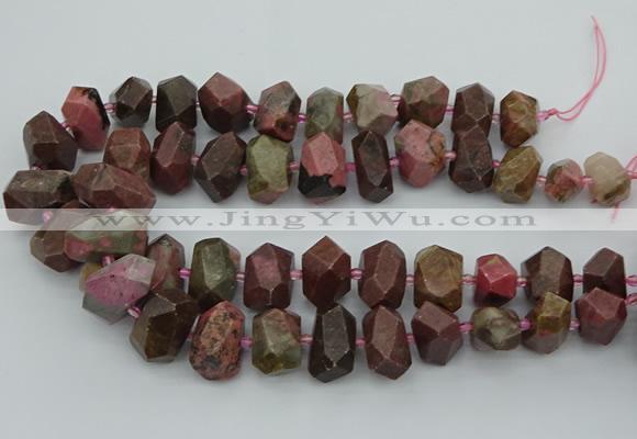 CNG5400 15.5 inches 12*16mm - 15*20mm faceted nuggets rhodochrosite beads