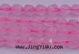 CNG5481 15.5 inches 6mm faceted nuggets rose quartz beads