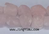 CNG5531 15.5 inches 10*14mm - 12*16mm nuggets rose quartz beads