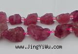 CNG5550 15.5 inches 4*6mm - 8*12mm nuggets pink tourmaline beads