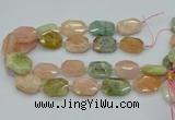 CNG5593 15.5 inches 20*25mm - 25*30mm faceted freeform morganite beads