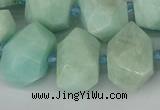 CNG5692 15.5 inches 12*16mm - 15*20mm faceted nuggets amazonite beads
