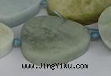 CNG5704 15.5 inches 22*30mm - 28*35mm freeform aquamarine beads