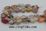 CNG5733 18*25mm - 22*35mm nuggets pink botswana agate beads