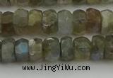 CNG5752 15.5 inches 6*9mm faceted nuggets labradorite beads