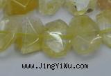 CNG5772 15.5 inches 12*16mm - 15*20mm faceted freeform citrine beads