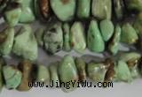 CNG578 15.5 inches 4*10mm nuggets african turquoise chips beads