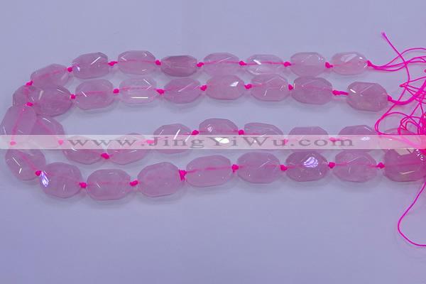 CNG5785 10*14mm - 12*16mm faceted freeform rose quartz beads