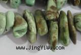 CNG579 15.5 inches 8*20mm nuggets african turquoise chips beads