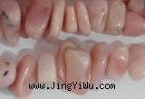 CNG580 15.5 inches 4*10mm nuggets pink opal gemstone chips beads