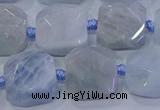 CNG5807 15.5 inches 10*12mm - 10*14mm faceted freeform aquamarine beads