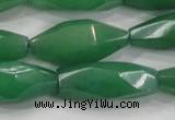 CNG584 15.5 inches 14*33mm faceted nuggets green aventurine beads