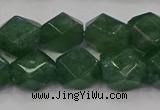 CNG5843 15.5 inches 14*15mm faceted nuggets green strawberry quartz beads