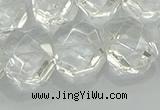 CNG5860 15.5 inches 8*12mm - 12*16mm faceted freeform white crystal beads