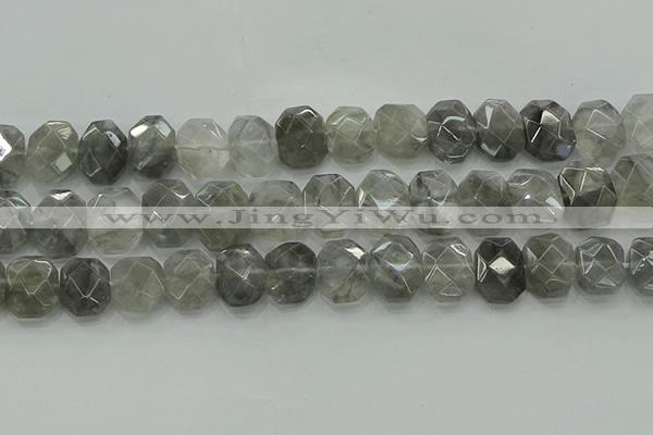 CNG5870 15.5 inches 8*12mm - 12*16mm faceted freeform cloudy quartz beads