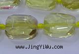 CNG5881 15.5 inches 10*14mm - 12*16mm faceted freeform lemon quartz beads