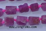 CNG5912 15.5 inches 4*6mm - 6*10mm nuggets rough pink tourmaline beads