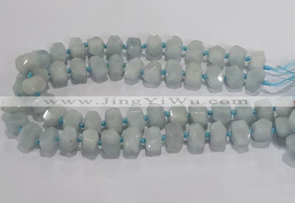CNG6010 15.5 inches 10*14mm - 12*16mm faceted nuggets white jade beads