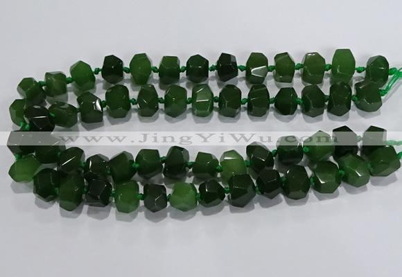 CNG6018 15.5 inches 10*14mm - 12*16mm faceted nuggets white jade beads