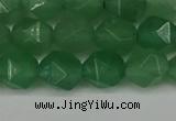 CNG6101 15.5 inches 8mm faceted nuggets green aventurine beads