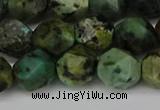 CNG6110 15.5 inches 8mm faceted nuggets African turquoise beads