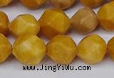 CNG6191 15.5 inches 10mm faceted nuggets yellow jade beads