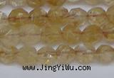 CNG6259 15.5 inches 6mm faceted nuggets coffee cherry quartz beads