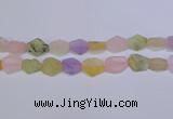 CNG6363 15.5 inches 14*18mm - 16*22mm freeform matte mixed quartz beads