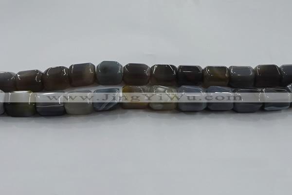 CNG6410 15.5 inches 15*20mm faceted nuggets grey agate beads
