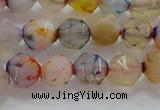 CNG6501 15.5 inches 8mm faceted nuggets agate beads wholesale