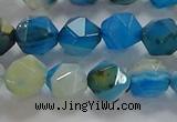 CNG6525 15.5 inches 8mm faceted nuggets line agate beads